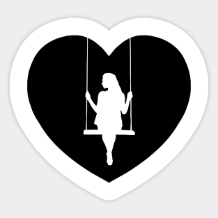 Girl on Swing Love | I Heart... Sticker